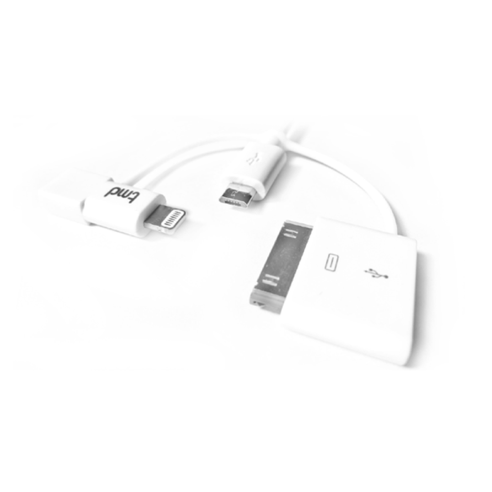 tmd Trident Cable USB to Micro USB, Lightning Cable, and 30 pin