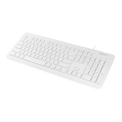 Macally 104 Key Full Size USB Keyboard with Two USB 2.0 Ports for Mac and PC