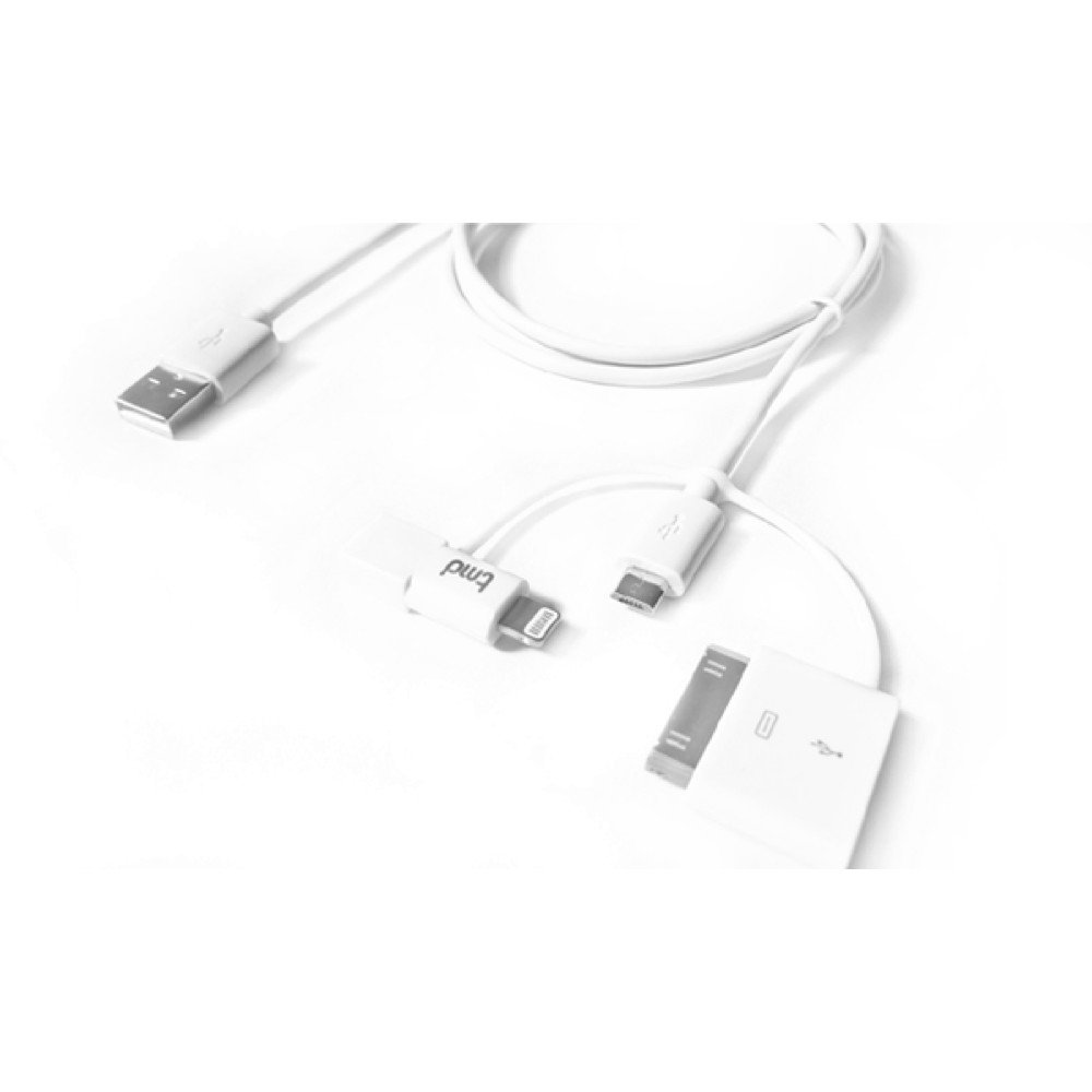 tmd Trident Cable USB to Micro USB, Lightning Cable, and 30 pin