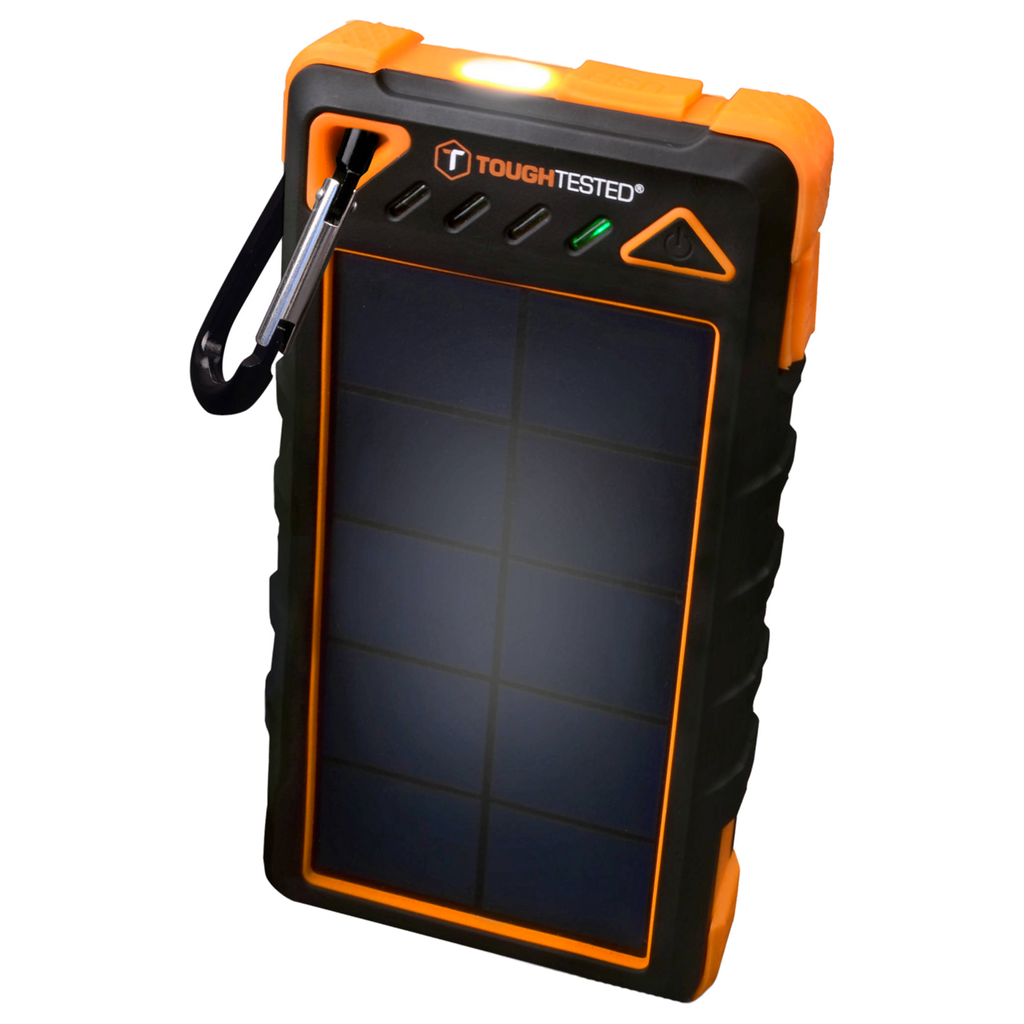 Tough Tested 8,000mAh Solar Power Bank With Flashlight